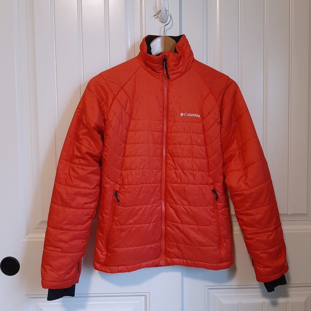 Columbia Bright Coral Puffer Jacket SZ S